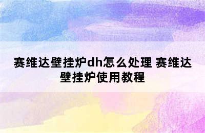 赛维达壁挂炉dh怎么处理 赛维达壁挂炉使用教程